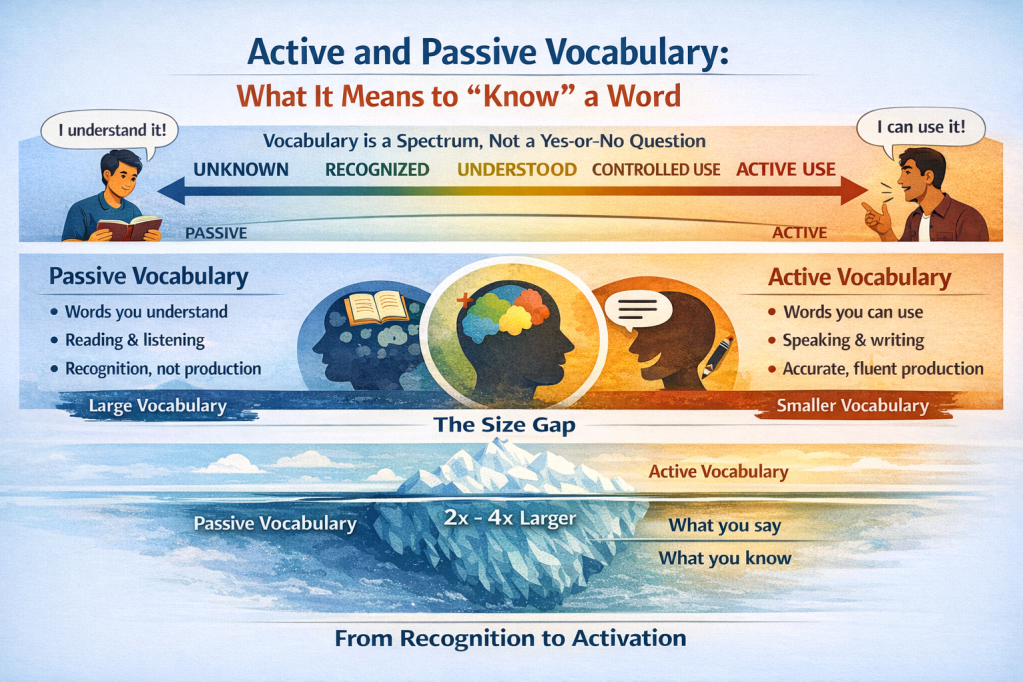 Active and Passive Vocabulary: What It Means to “Know” a&nbsp;Word