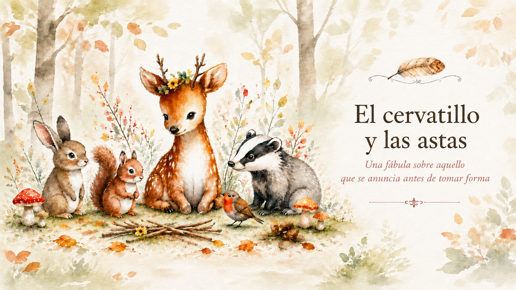 El cervatillo y las astas